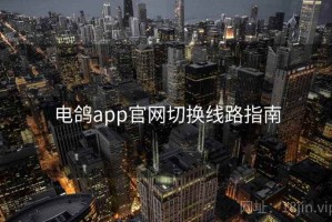 电鸽app官网切换线路指南