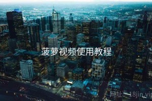 菠萝视频使用教程