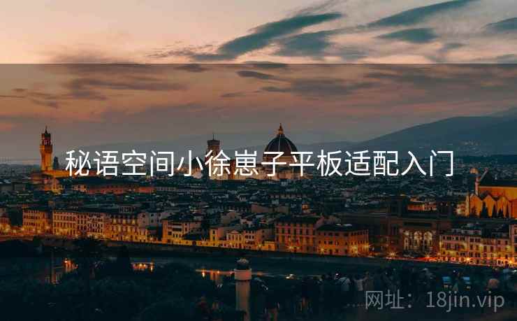 秘语空间小徐崽子平板适配入门