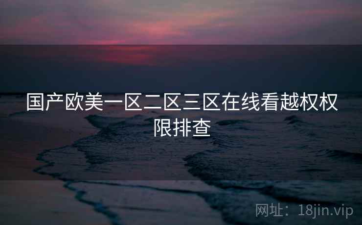 国产欧美一区二区三区在线看越权权限排查 国产欧美一区二区三区在线看越权权限排查