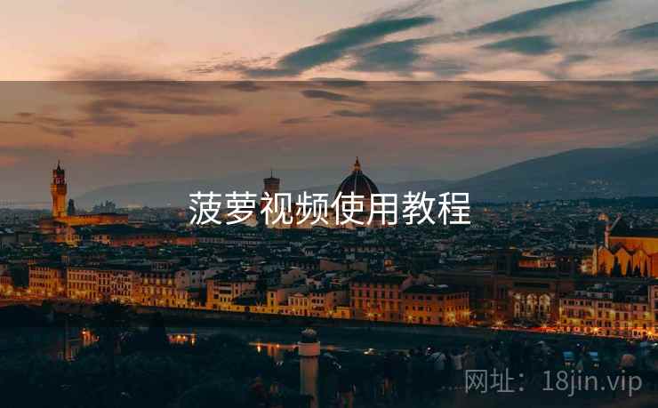 菠萝视频使用教程